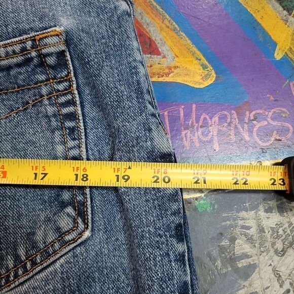 Vintage 90s Calvin Klein blue jeans size 34 - made in USA w button fly - Picture 12 of 12